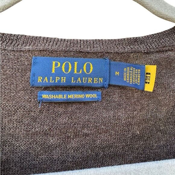 Polo Ralph Lauren Men's Washable Merino Wool Sweater in Grey Size Medium - Picture 4 of 6